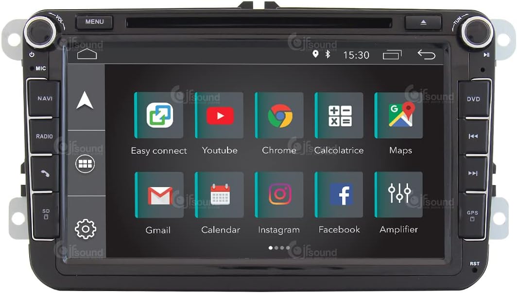 Autoradio – Auto Radio – Car Stereo – Multimedia Speler – Inbouwradio – 8 Inch Touchscreen – Android GPS Bluetooth WiFi USB DAB+ CarPlay Android Auto