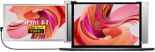 Lipa S14 14 inch portable monitor - Extra display laptop - Portable screen - HDR - Full HD with 60 Hz - USB c and HDMI - For laptops between 14 and 17 inch - Speakers - Can also be used separately - QUORE