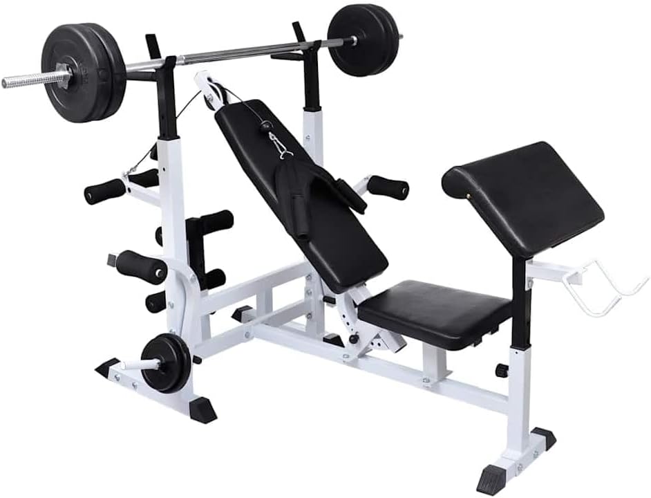 Halterbank – Fitnessbank – Trainingsbank – Bankdrukbank – Bench Press – Verstelbaar In 7 Standen – Stalen Frame Tot 80 kg Belastbaar