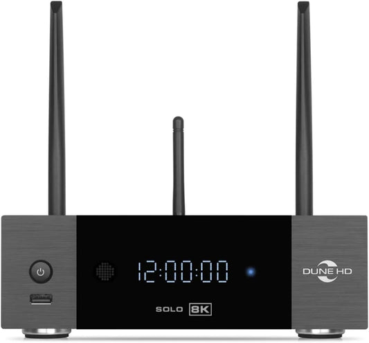 Dune HD Solo 8K, Media Player, Android Box, Dolb Visio, Atmo, S928X-K/J, HD-Audio, HDMI, 2.1a, BT 5.2, WiFi6, 1Gbit, USB 3.0, 8GB / 64GB, 3.5 HDD rack, Optical/Coaxial S/PDIF, 8Kp60, 4K, 1080p