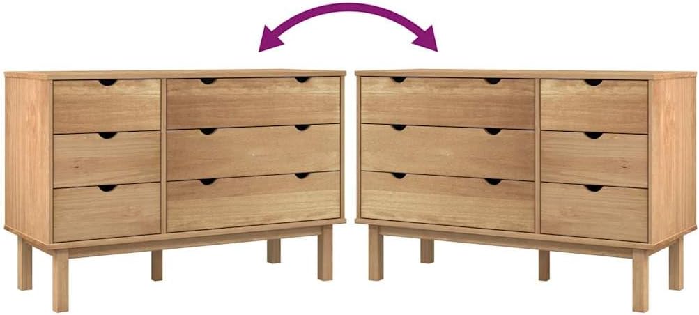 vidaXL Chest of drawers OTTA 111x43x73.5 cm solid pine wood, chest of drawers, storage cabinet, storage cabinet, cupboards, cupboards, storage cupboards