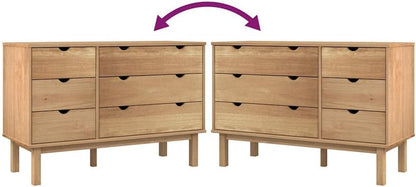 vidaXL Chest of drawers OTTA 111x43x73.5 cm solid pine wood, chest of drawers, storage cabinet, storage cabinet, cupboards, cupboards, storage cupboards