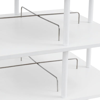 360° Floor Stand Rotating Shoe Organizer, Shoe Rack, Rotating Shoe Rack, Multi-layer Shoe Stand, Swivel for Placement, Shoes, Hats, Handbags etc. (4 Floors, White) - QUORE