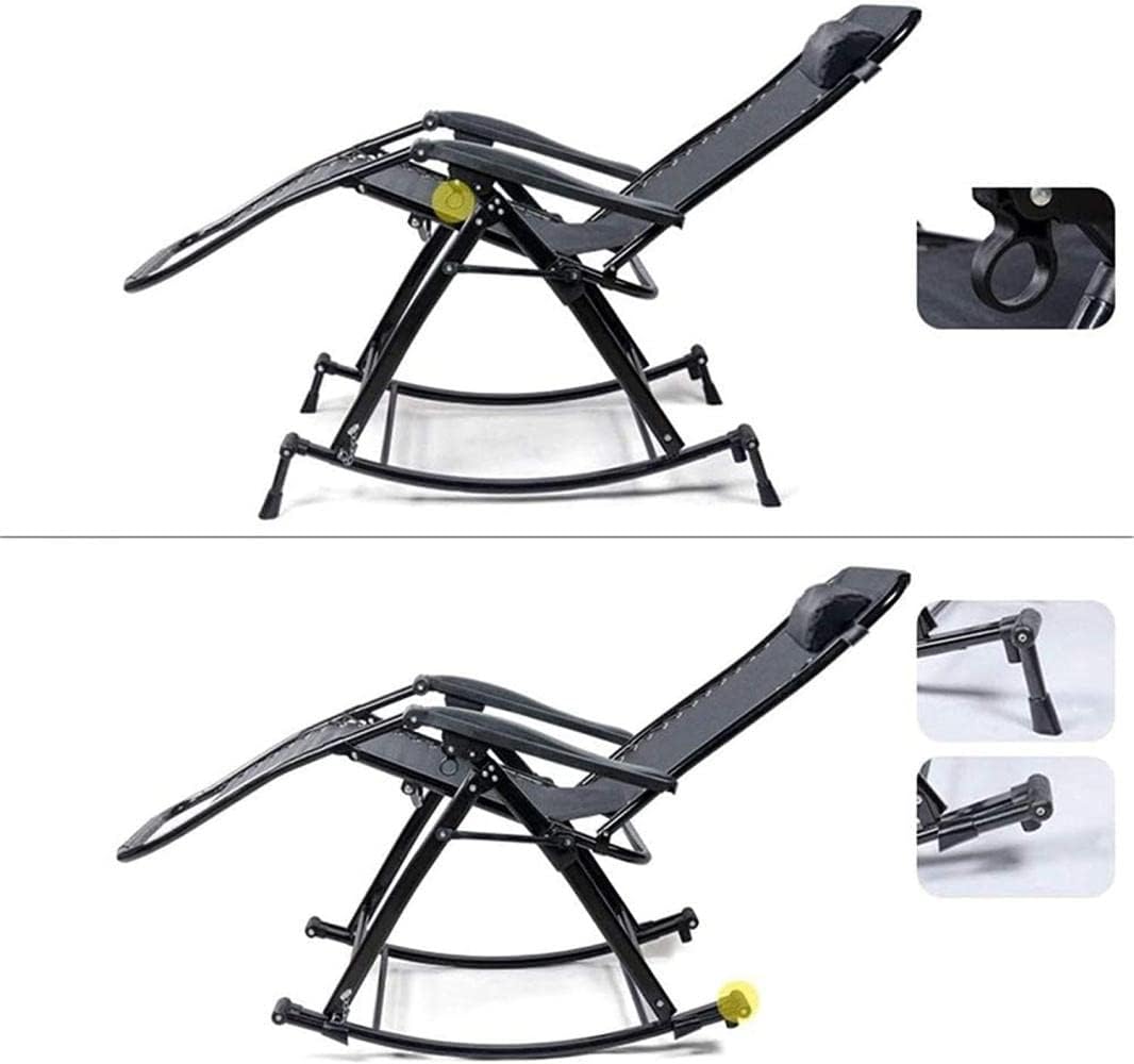 Folding Chair Folding Recliner Padded Zero Gravity Chairs Chair Adjustable Patio Lounge Recliner Chair Recliner Chair Recliner (Color : Grey, Size : One Size)