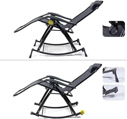 Folding Chair Folding Recliner Padded Zero Gravity Chairs Chair Adjustable Patio Lounge Recliner Chair Recliner Chair Recliner (Color : Grey, Size : One Size)