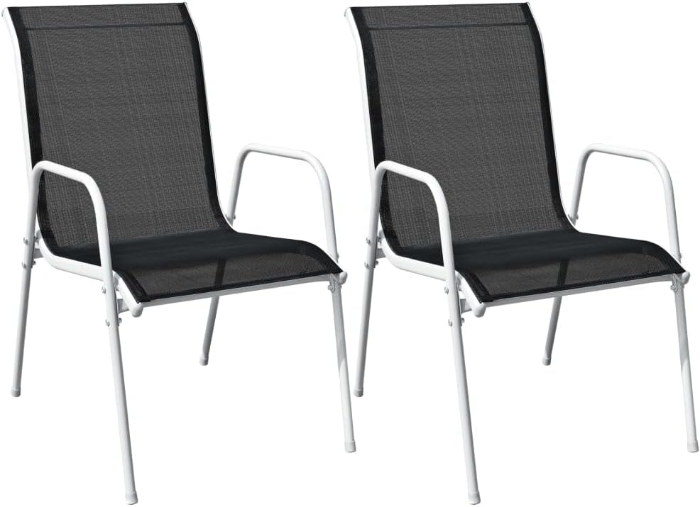 3-Piece Bistro Set Steel Black, Garden Furniture Set, Outdoor Dining Group, Furniture Set for Cozy Meals Outdoor - QUORE