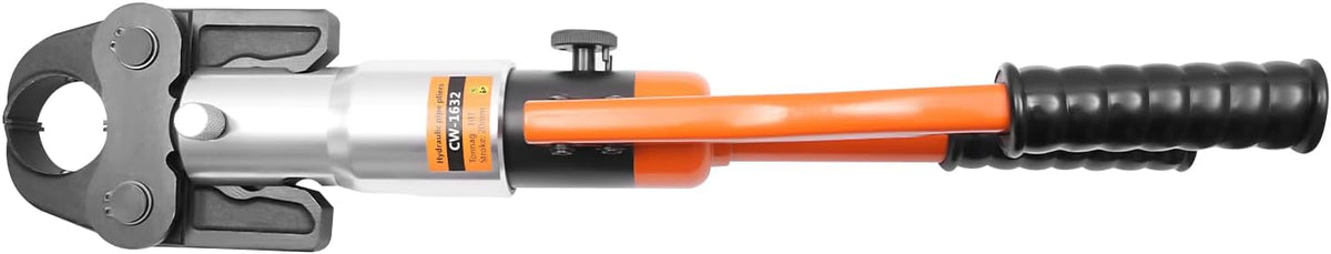 OUKANING Hydraulic Crimping Tool 10T with 360° Rotating Head and Interchangeable Shapes (TH/U/V/M Series), for Aluminium Plastic, PEX, Copper Tubes, Ergonomic, Oilproof (TH16, TH20, TH26, TH32) - QUORE