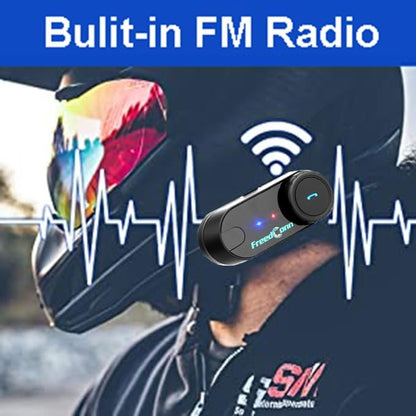 FreedConn TCOM-VB 2 x Bluetooth headset voor motorfiets, intercom, geluidsreductie, communicatiesysteem voor motorfietsen, GPS, FM-radio, handsfree, reikwijdte 800 m, 2-3 rijders pairing