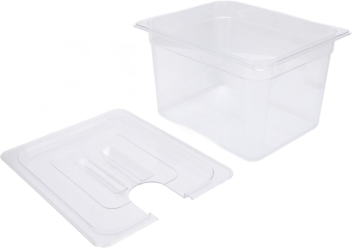 Naroote Sous Vide -Container, Emmers van Voedselkwaliteit met Deksels 12l Plastic Slow Cooking Voedselopslagcontainer, Slowcooker Container met Deksel met een Ruime Capaciteit en Temperatuur