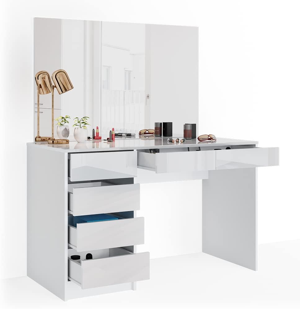 Vicco Dressing table "Sherry", White, 120 cm - QUORE