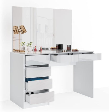 Vicco Dressing table "Sherry", White, 120 cm - QUORE