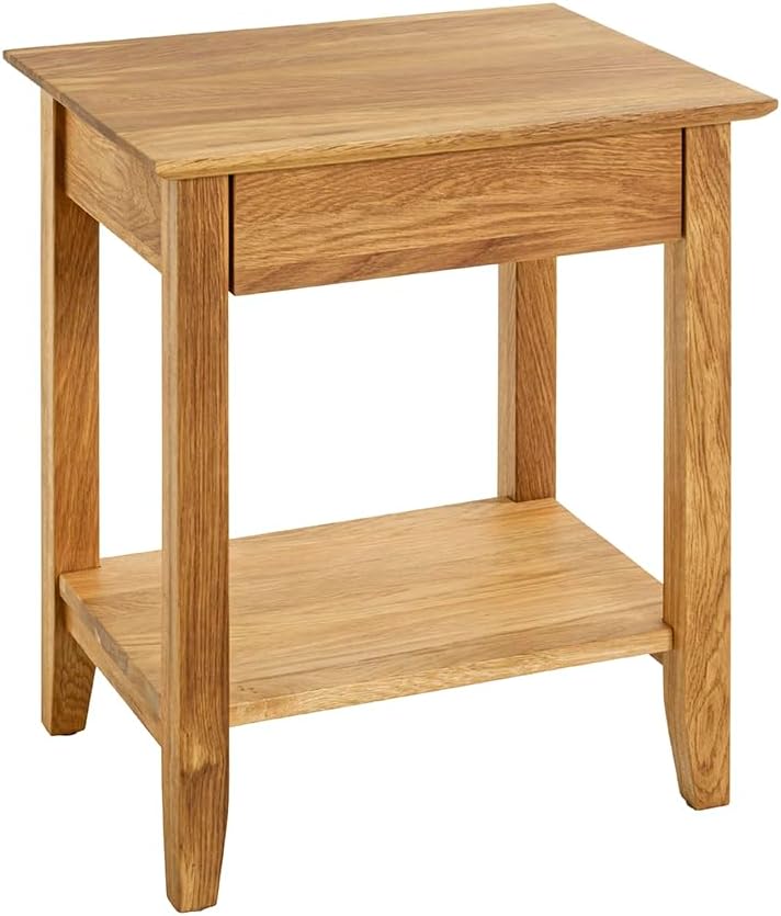HAKU Console eiken, Massief hout - Maat: B 50 cm x H 60 cm x D 40 cm, Stijl: Traditioneel