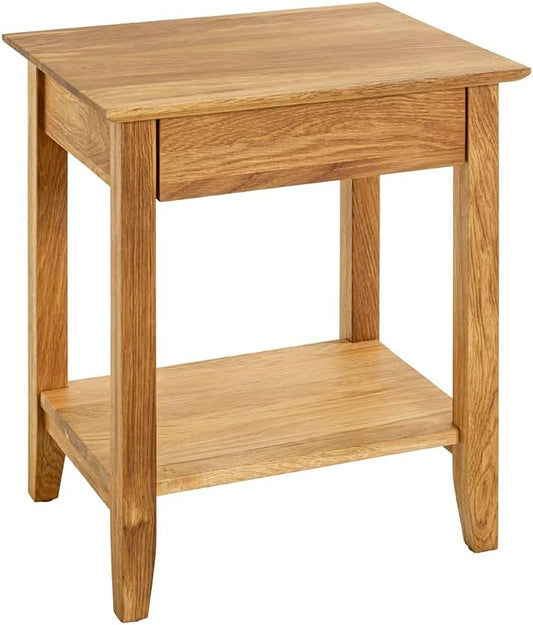 HAKU Console eiken, Massief hout - Maat: B 50 cm x H 60 cm x D 40 cm, Stijl: Traditioneel