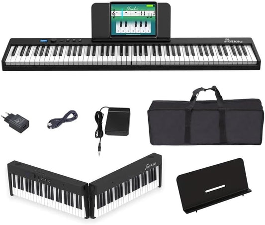 Opvouwbare Piano Met 88 Toetsen – Keyboard – Pianotoetsenbord – Digitale Piano – E-Piano – 180° Opvouwbaar – Bluetooth/MIDI