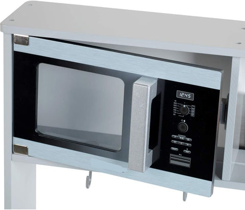 Modderkeuken - Buitenkeuken Kind - Speelkeuken Tuin - Keuken Speelset - Incl. Kookplaat - met Geluids- en Lichteffecten - Keuken Accessoires - voor Jongens - Meisjes 3 jaar en ouder - Hout - 70 x 30 x 91 cm - Witte Houten