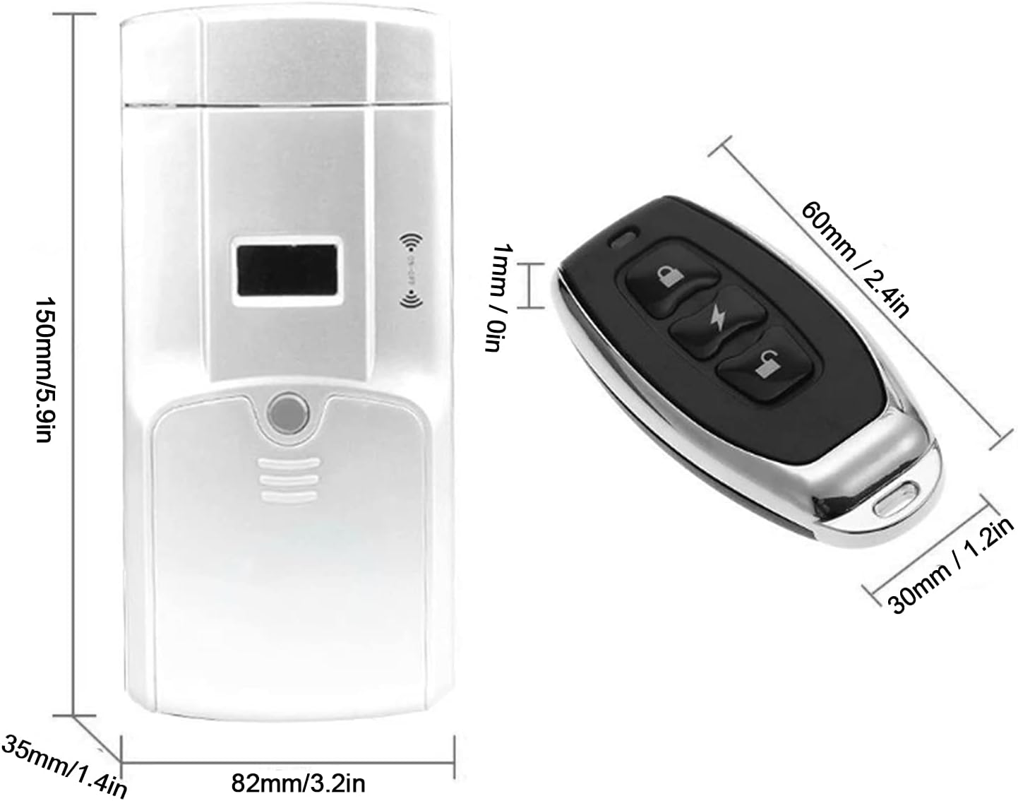 Deurslotkit - Smart Deurslot met 4 Afstandsbedieningen, Draadloos Onzichtbaar Slot Inbraakveilig voor TUYA, Bluetooth Afstandsbedieningsslot, Touch Unlock