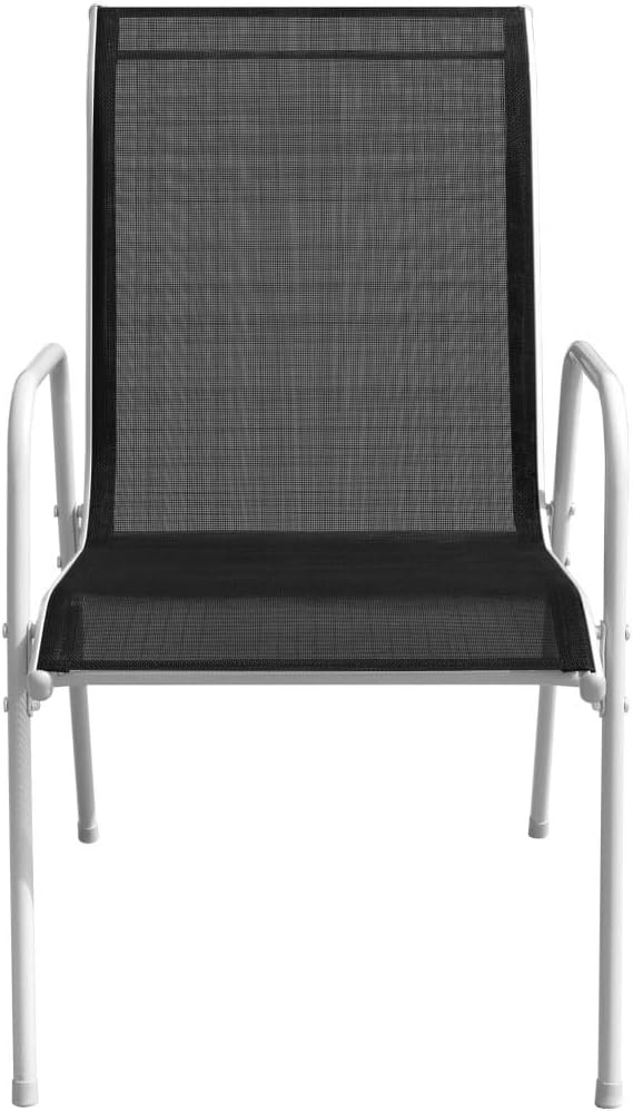 3-Piece Bistro Set Steel Black, Garden Furniture Set, Outdoor Dining Group, Furniture Set for Cozy Meals Outdoor - QUORE