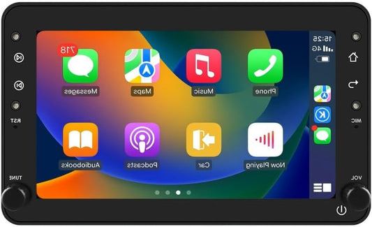 Android 14 7 Inch Car Radio for Alfa Romeo 159 and Spider 4 Core 2GB and 32GB Memory, Supports Car Wireless Carplay/Android, WLAN/4G Steering Wheel, AM/FM - QUORE