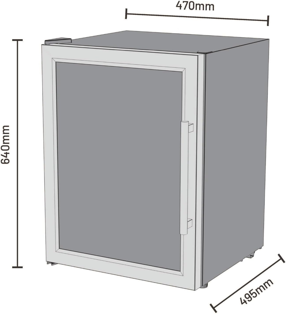 Buitenkoelkast – Mini-Koelkast – Drankkoelkast – Bierkoelkast – Flessenkoeler – 60 Liter Inhoud – Compressor Koeling
