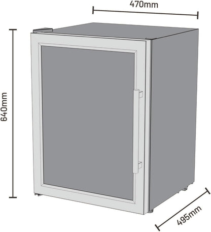 Buitenkoelkast – Mini-Koelkast – Drankkoelkast – Bierkoelkast – Flessenkoeler – 60 Liter Inhoud – Compressor Koeling