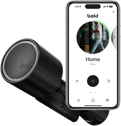 Bold SX33 Smart Lock cilinder, intelligent deurslot zonder sleutel, Bluetooth en wifi, eenvoudige installatie, app-bediening, zwart