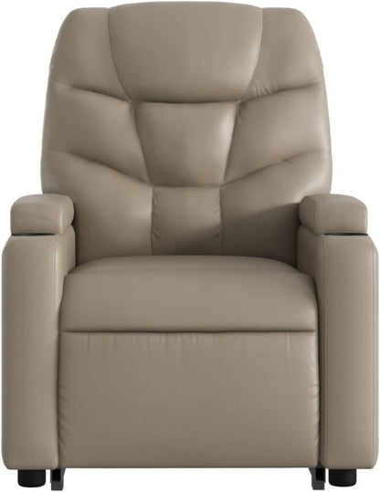 Cappuccino 3204664 fauteuil, met rugleuning en rugleuning, van kunstleer, meubelstuk voor woonkamer, fauteuil, relaxstoel, stoel voor slaapkamer - QUORE