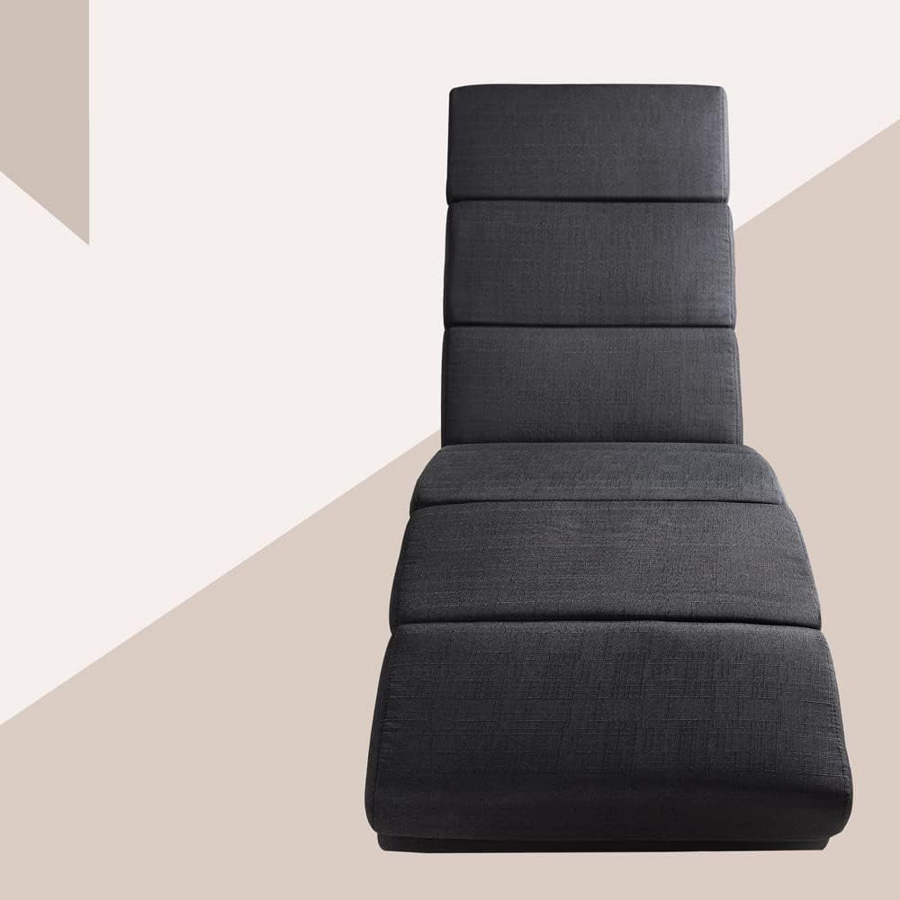 Casaria Relax Chair XXL Massage and Heating Function 186x89x55 cm Ergonomic Fabric Upholstered 180 kg Loadable Living Room Chaise Longue Relax Chair Anthracite - QUORE