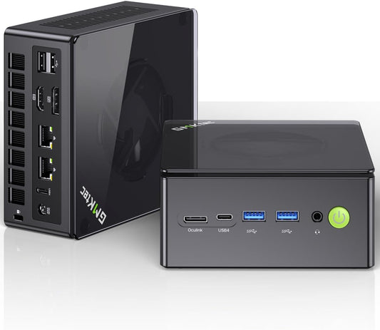 GMKtec Gaming Mini PC K8 Plus AMD Ryzen 7 8845HS(8C/16T, up to 5.1GHz) 32GB DDR5 RAM 1TB SSD, Desktop Computer Dual NIC 2.5G, HDMI 2.1, USB4