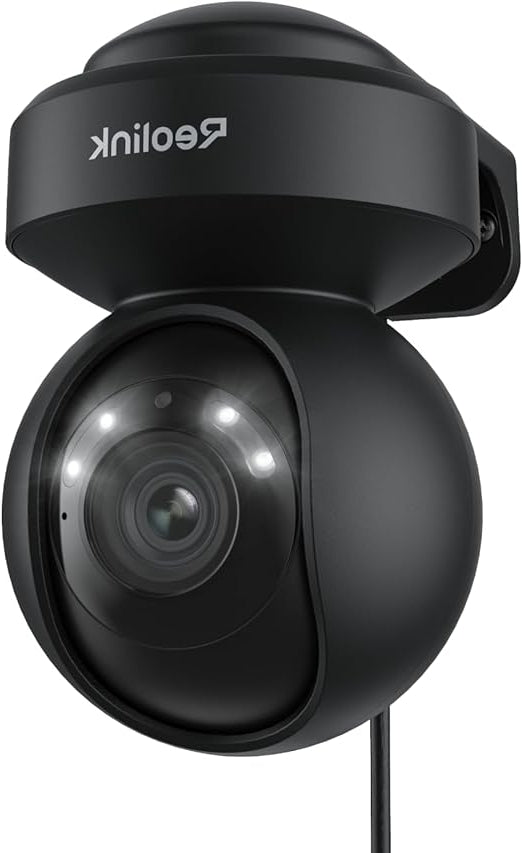 Reolink 4K PTZ Security Camera Outdoor with 2.4/5GHz Wi-Fi 6, 355° Pan 50° Tilt, 3x Optical Zoom, Detection Person/Vehicle/Animal, Automatic Tracking, Color Night Vision, E1 Outdoor Pro Black - QUORE