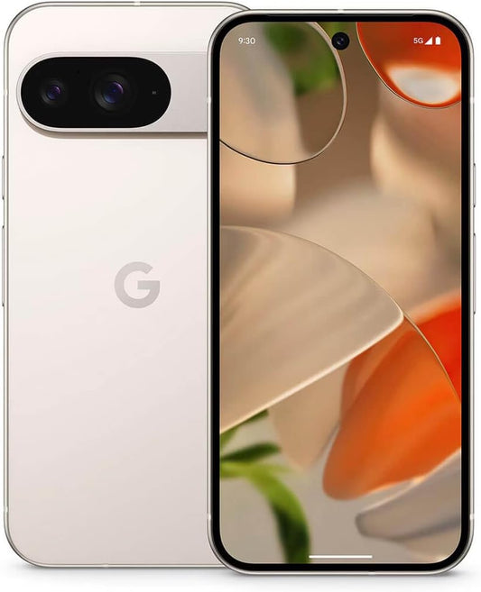 Google Pixel 9 - ontgrendeld Android-smartphone met Gemini, geavanceerde camera, 24-uurs batterij en 6,3-inch Actua-scherm - porselein, 256 GB