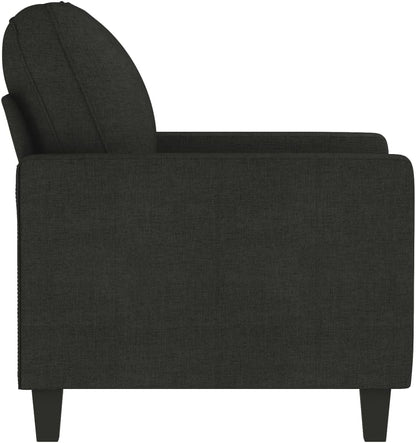 ZIRLANLV Lounge Sofa Sofa with Armrests Back Cushions, Living Room Sofa, Design Sofa Metal Frame, Available As Single, Double or Three Seater, Modern (Wine Red) (Black #18)