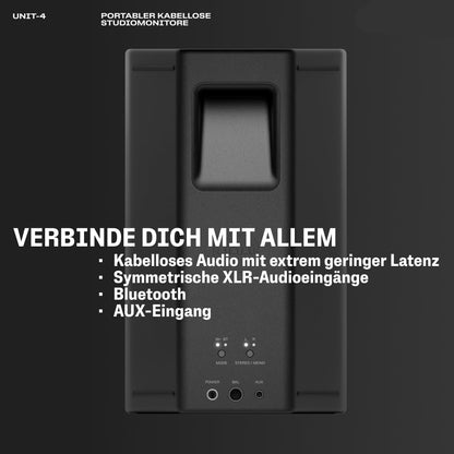 AIAIAI UNIT-4 Wireless+ Draagbare, Draadloze Studio Monitors met Referentieklasse Geluid, Ultra-lage Latentie Ongecomprimeerde Audio met +20 Uur Afspeeltijd (Paar)