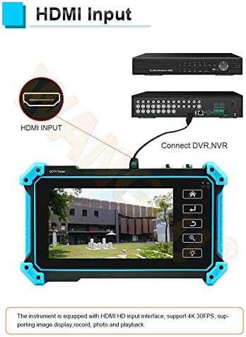 Videobewakingstester – Cameratester – CCTV-Monitor – IP-Cameratester – Videomonitor – 5 Inch IPS-Touchscreen – 4K H.265, HDMI, PoE, WiFi en Kabeltracker