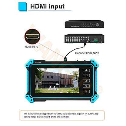 CCTV Tester Monitor 5 Inch Touchscreen IP AHD TVI CVI Camera Tester Analoge Camera Test Ondersteuning POE WIFI PTZ 1080 P H.265 IPC-5100 Plus