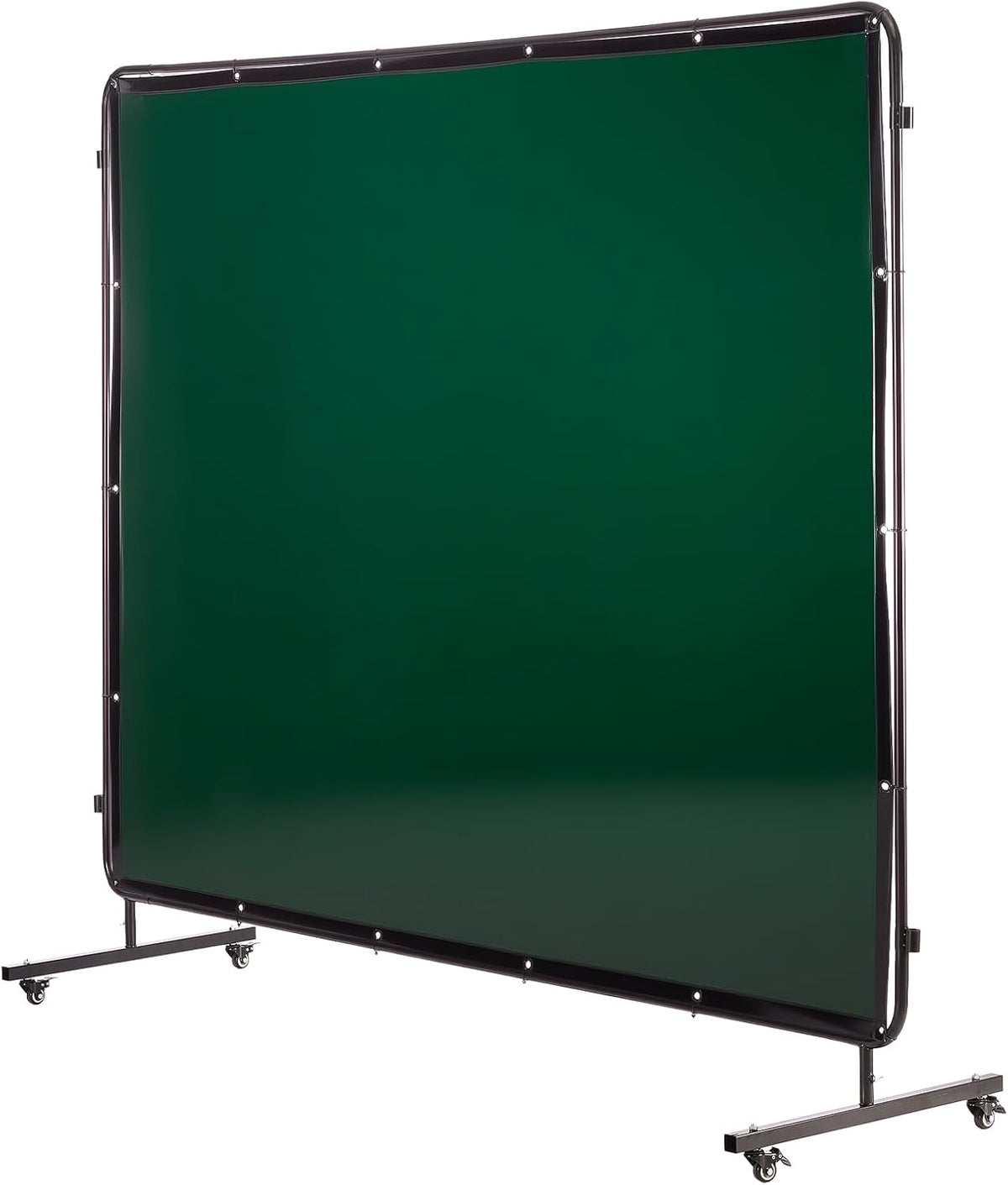 VEVOR Lasscherm met frame, 3 panelen, 15 x 20 cm, vlambestendig vinyl, veiligheidsschermen met 12 wielen en 6 niveaus uv-bescherming voor werkplaats/industrieel gebruik, donkergroen