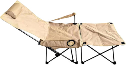 Générique Foldable Reclining Chair, Heavy Duty Lounge Chair, Comfortable Patio Chair, Stable Load Bearing Outdoor Seating, Adjustable Lawn Recliner for Swimming Pool, Camping, Backyard, Relaxation
