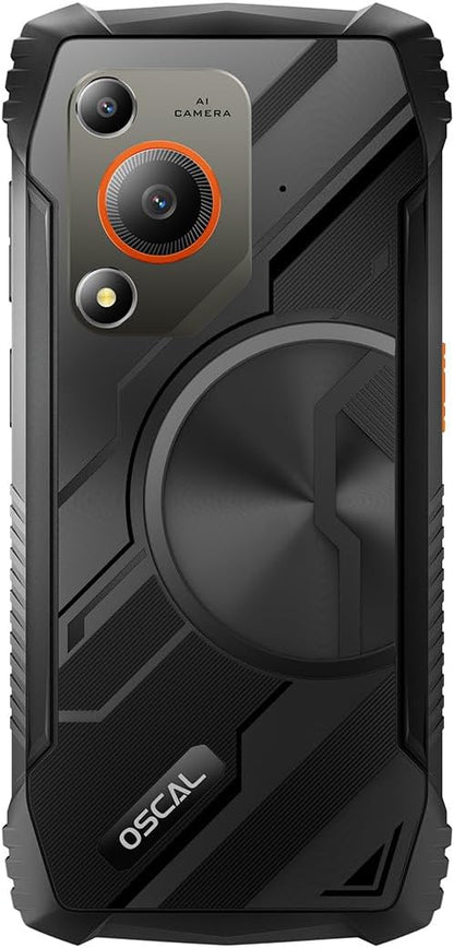 OSCAL Marine 1 Rugged 5G Smartphone, 12GB+128GB (uitbreidbaar tot 2TB), 10600 mAh Batterij, 6,6″ FHD+ IPS Display, 16 MP Camera, Dual SIM/NFC/GPS/IP68/IP69K & MIL-STD-810H, 2 jaar garantie, Zwart