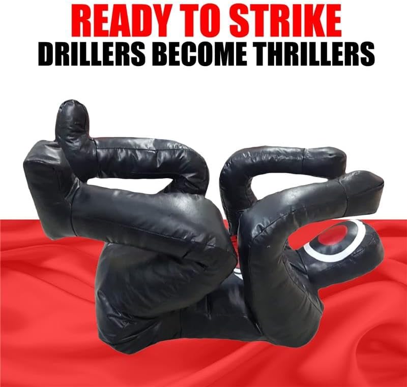 Shelly MMA Grappling Dummy - Zelfverdedigingstraining Judo Bokszak BJJ Worsteldummy - Zittende verdedigingspositie Braziliaanse JIU Jitsu Inzending - Vinyl Stof - 170 cm ONGEVULD