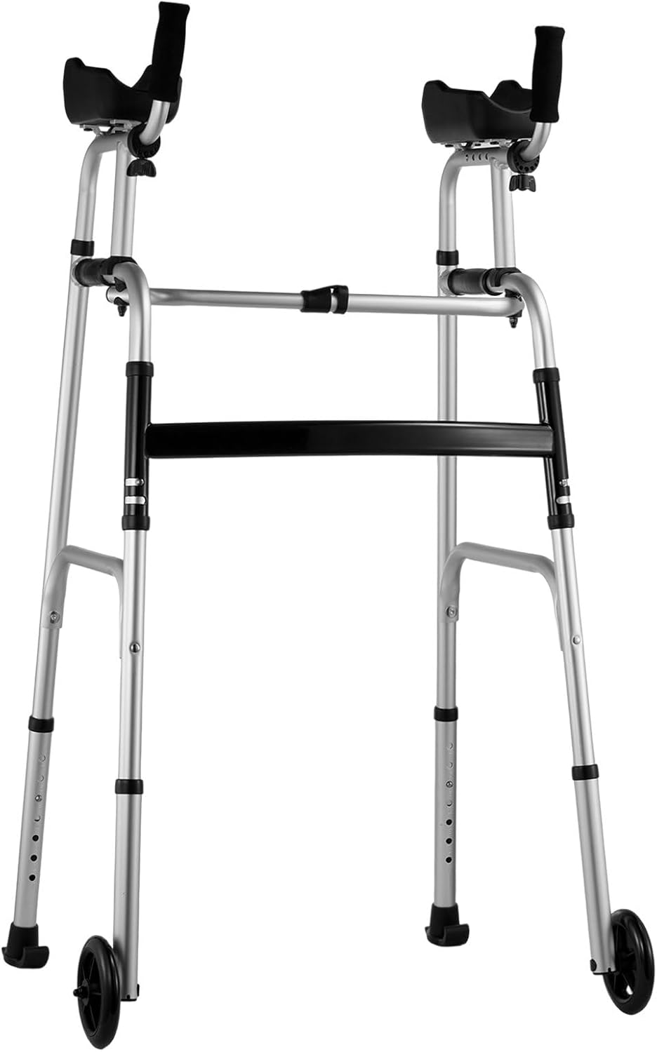Opvouwbare rollator met onderarmsteun van aluminium voor ouderen en breekbare personen, inklapbaar, revalidatie, 8 hoogte-instellingen, medisch hulpmiddel klasse 1