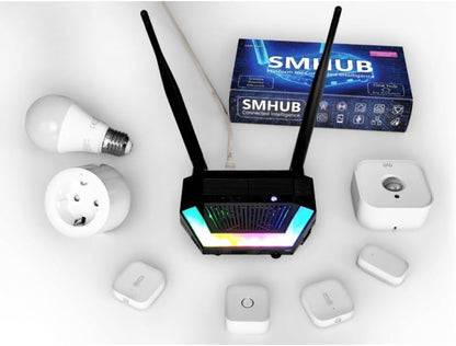 LINEOPS SMHUB Essential – Home Hub Multiprotocol Zigbee 3.0, Thread, WiFi 6 & Bluetooth naar Ethernet en USB, werkt met Zigbee2MQTT, Home Assistant, Matter & HomeKit (SMHUB Essential)