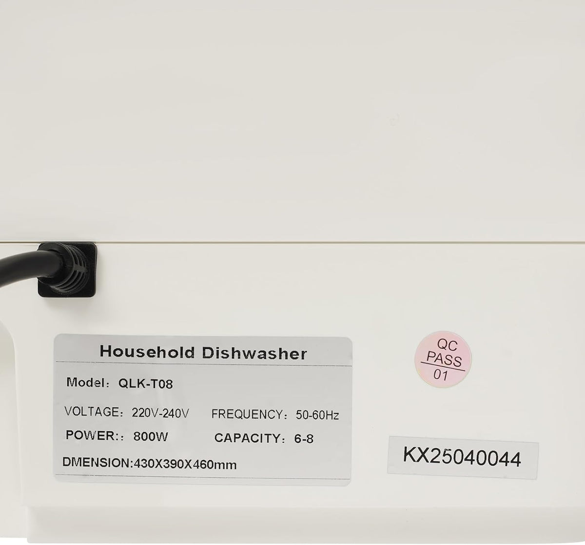 Mini Dishwasher, 4-6 Place Settings, Table Dishwasher, 1100 W, Table Dishwasher with 4 Cleaning Modes and 6 L Water Tool, Tabletop, Dishwasher with LED Display, Camping, Home Dishwasher
