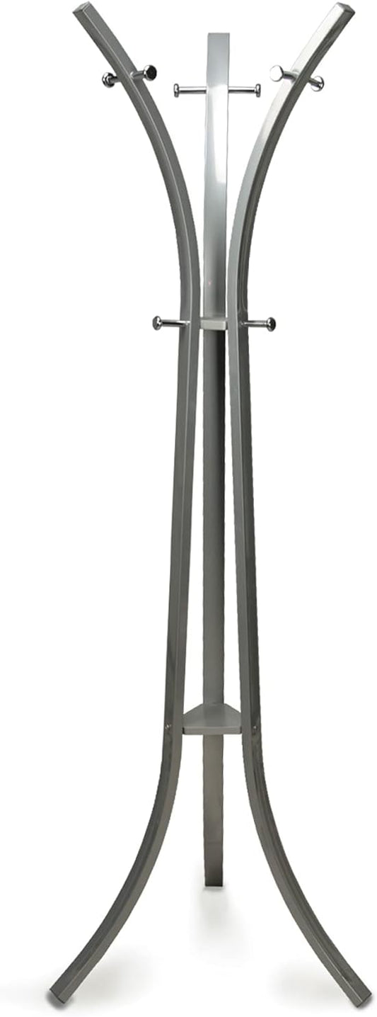 DRW Kapstok met drie metalen poten in grijs, 58 x 58 x 180 cm, buis 20/40 mm en 13 mm