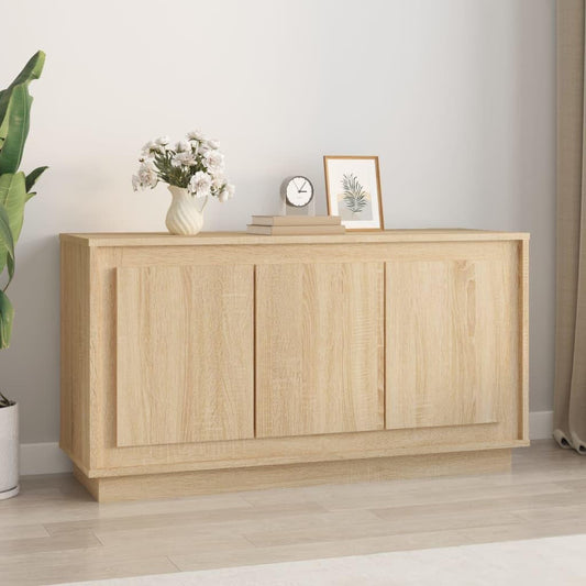 Sideboard Living Room Cabinets Living Room Angled Storage Cabinet Sideboard Sonoma Oak 102x35x55cm Wood Material - QUORE
