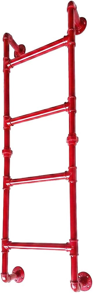 Wandmontage modulaire ladder – 4 sporten noodladder voor raam, put, zolder – Binnen en buiten gebruik – Gecertificeerd – Wandbevestigde 4-traps ladder – Stevig, duurzaam en roestbestendig