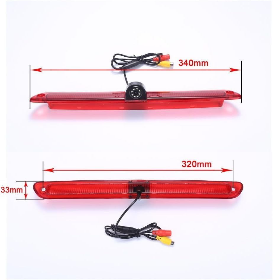 HD IP68 170° Auto Transporter parkeerhulp remlicht achteruitrijcamera met hoek instelbaar, vervanging voor Mercedes Benz Sprinter W906/V W Crafter Caravelle (achteruitrijcamera + 4,3 inch monitor)