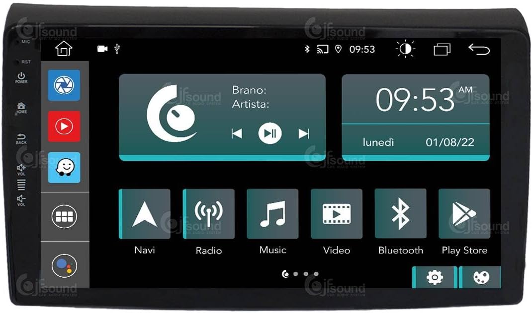 Autoradio Fiat Bravo 2007-2014 – Multimedia Speler – Inbouw Radio – Navigatiesysteem – Touchscreen Autoradio – 9 Inch Scherm – 8-Core Processor – Bluetooth & Apple CarPlay