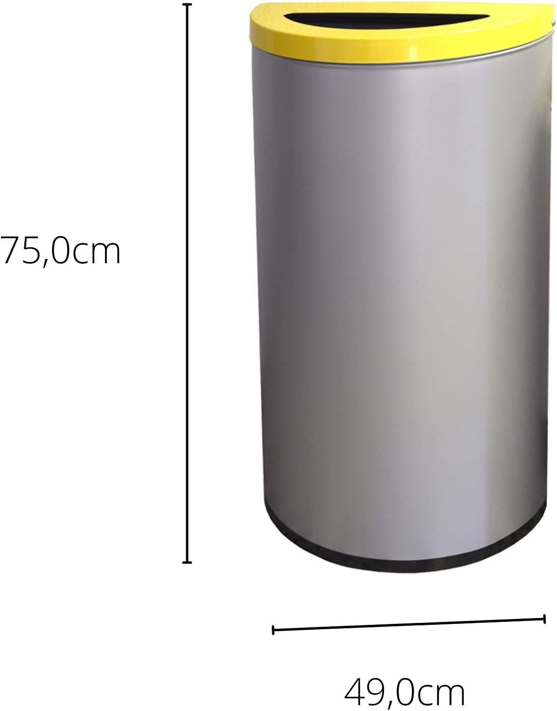 OFITURIA Selective Recycle Paper Metallic Capacity 86 Liters Compatible with Color Plata Luna Tapa - QUORE