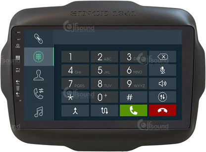 Specifieke autoradio voor Jeep Renegade Android GPS Bluetooth WiFi USB DAB+ Touchscreen 9" 8core Carplay AndroidAuto