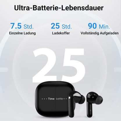 Timekettle M3 vertalingsapparaat, tweeweg vertaler-oordopjes met app voor 40 talen en 93 dialecten, online & offline spraakvertalers voor expats op reis, compatibel met iOS en Android