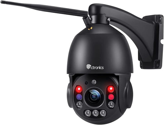 30X Zoom 5MP Outdoor PTZ Wifi Camera, Ctronics Video Camera met Pan 355 ° Tilt 90 °, 150m Nachtzicht, Auto Tracking, Menselijke Detectie, Hoorbaar Alarm, 2-Way Audio, Waterdicht 66-Zwart